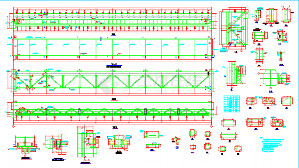 某地区50t吊车梁详细设计结构施工图纸-图二