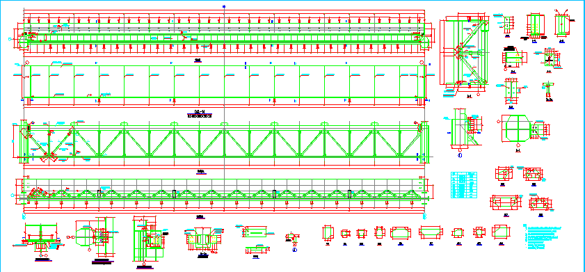 某地区50t吊车梁详细设计结构施工图纸