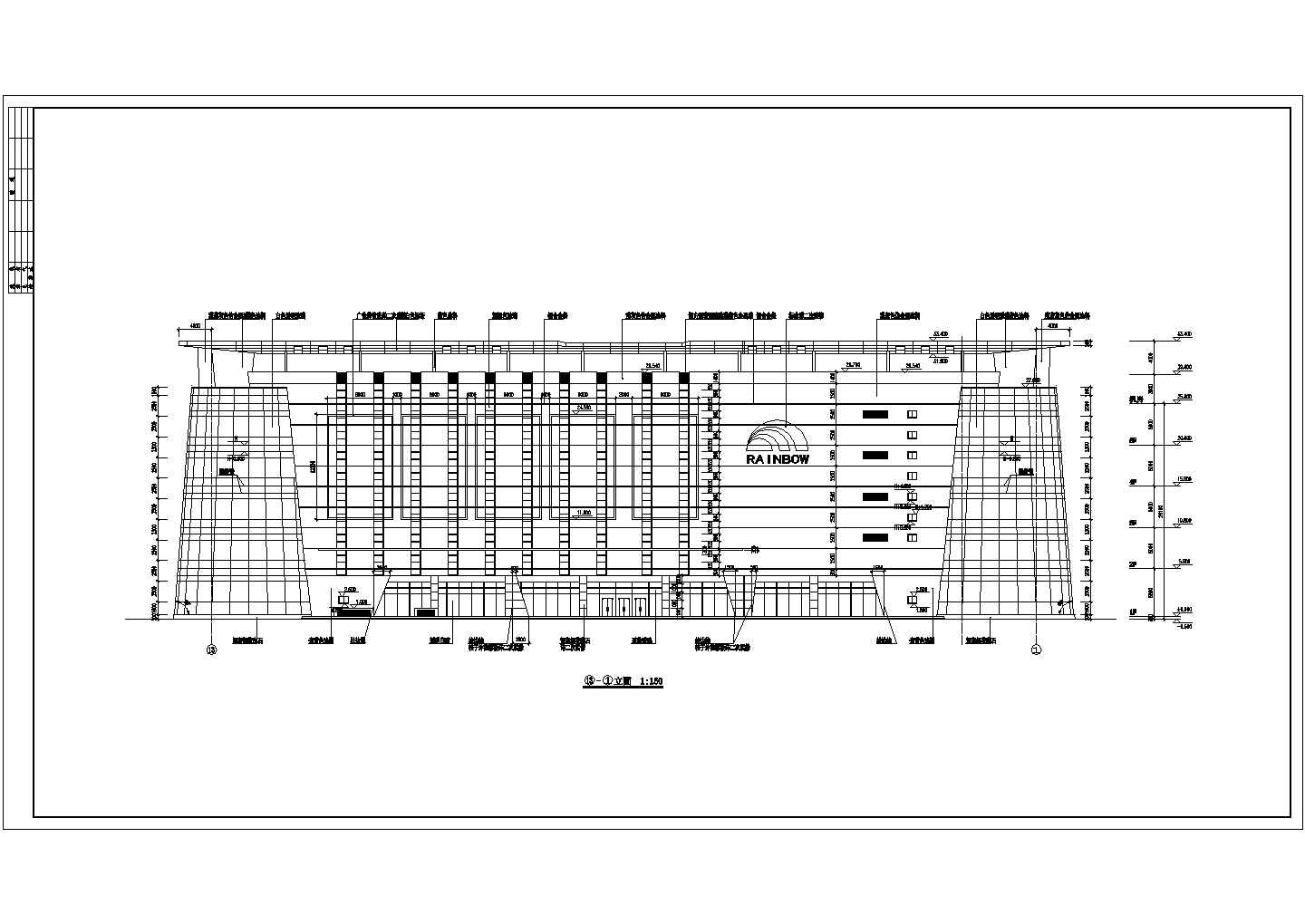 某五层框架结构商场建筑结构设计施工图