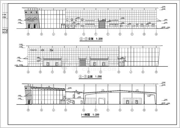 2016年最新两套汽车客运站建筑设计施工图-图一