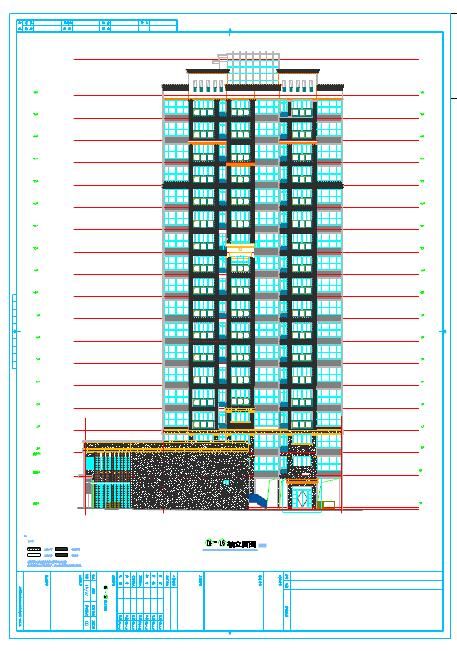 5989平18层框架结构商住楼建筑结构施工图-图一