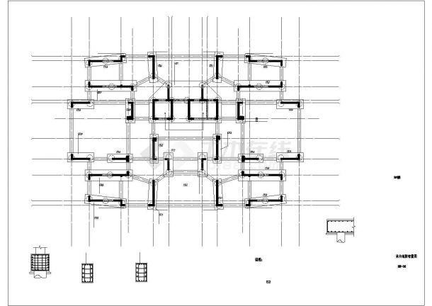 20层剪力墙结构高层住宅楼结构cad施工图-图二