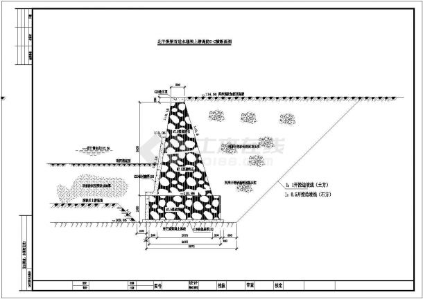水利堰坝工程施工设计施工CAD图纸-图二