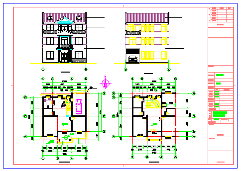 某地自建别墅建筑结构图全套（含效果图）-图一