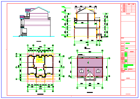 某地自建别墅建筑结构图全套（含效果图）-图二