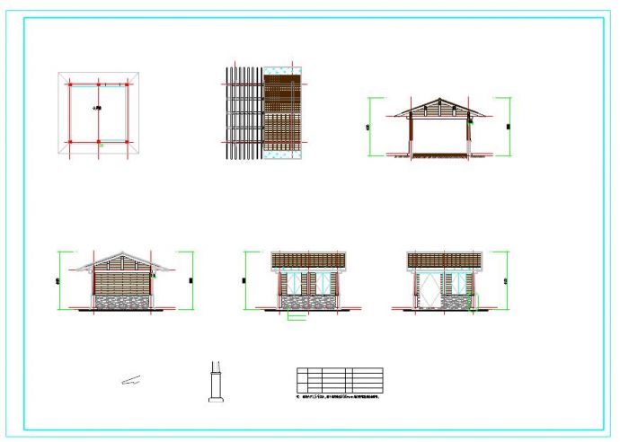 三级驿站小卖铺建筑结构图（共2张图）_图1