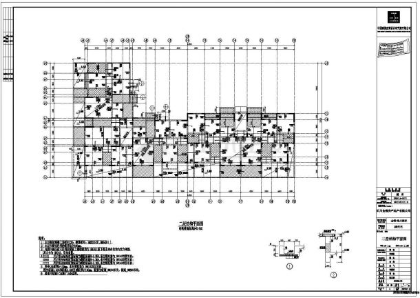 地上6+1层剪力墙结构住宅楼结构设计施工图-图二