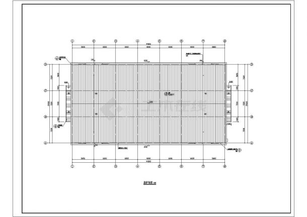 门式钢架钢结构库房建筑施工图-图二