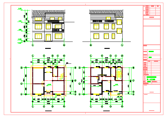 某地三层新农村单家独院式别墅建筑设计图纸_图1