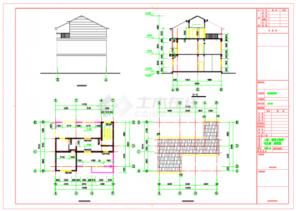 某地三层新农村单家独院式别墅建筑设计图纸-图二
