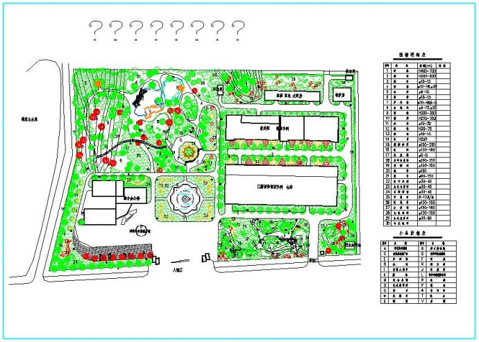 大型制药厂景观绿化规划cad平面施工图_图1