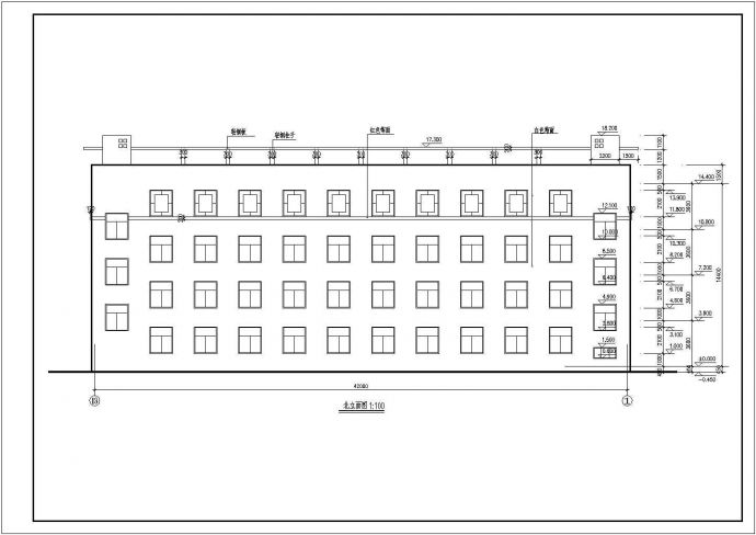 某学校综合楼建筑施工图（含设计说明）_图1