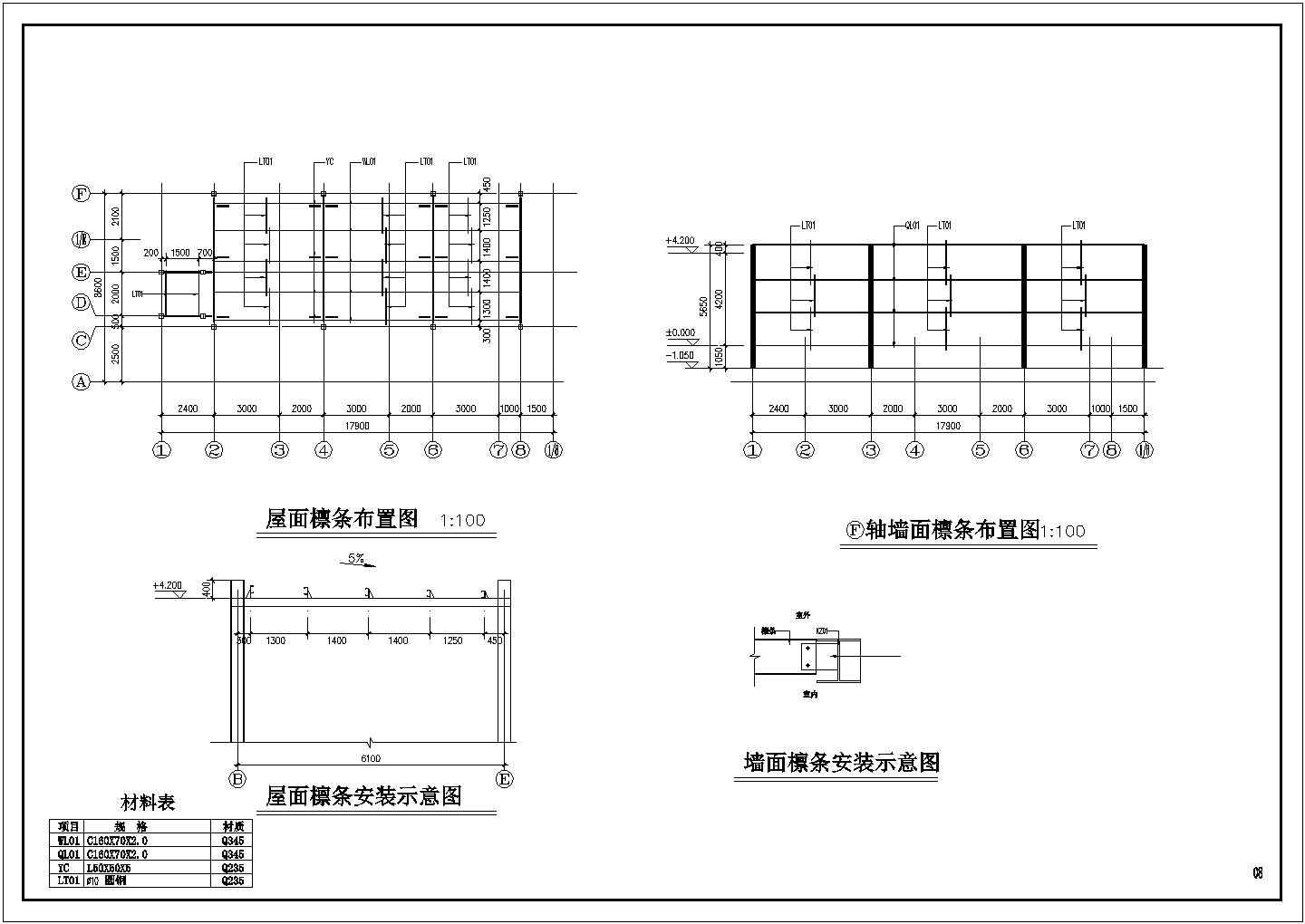 某钢结构售楼处建筑结构设计施工图