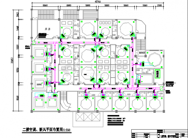 某商业地区二层饭店空调设计施工图纸-图二