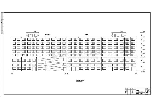 某沿街七层综合楼建筑设计施工图（共8张图）-图一