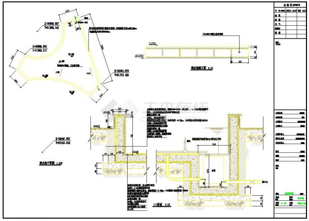 喷水池景观设计细节施工CAD详图-图一