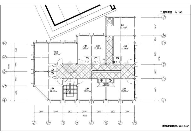 二层仿古建筑茶楼建筑方案图（含效果图）-图二