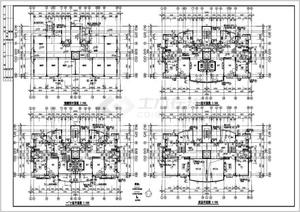 节能小高层住宅楼建筑设计施工方案图-图二