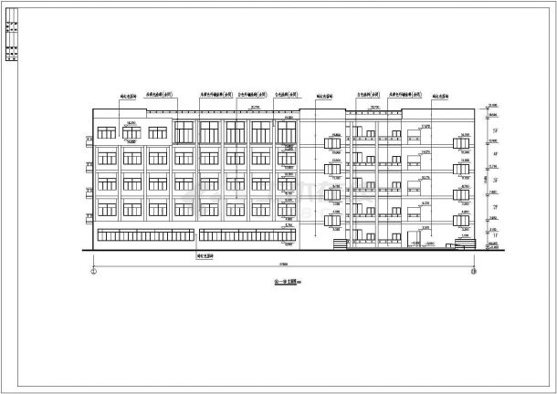 某中学实验楼建筑施工图（共20张图）-图二