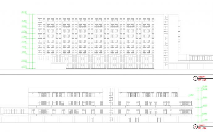 某城市花园低层商业街建筑方案设计图_图1