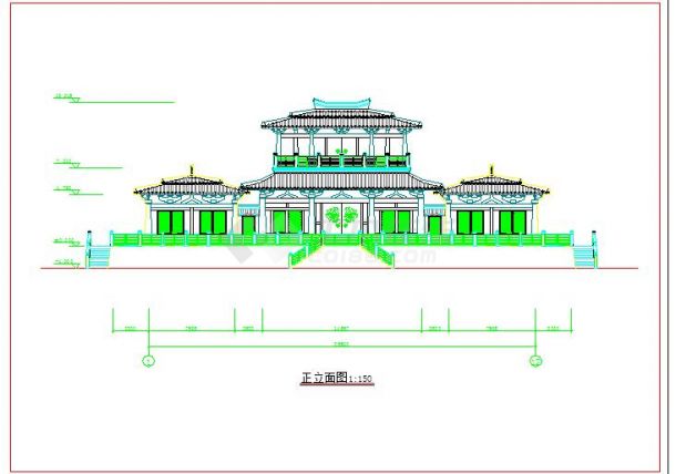 汉代庄王阁景观规划建筑方案图（共4张）-图二