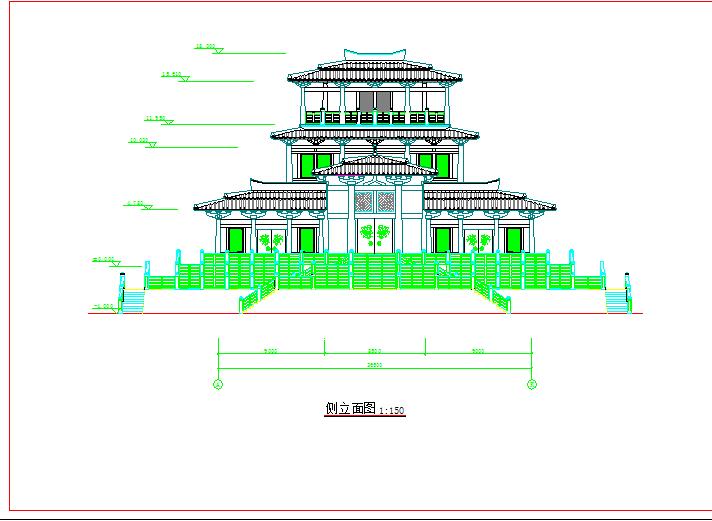 汉代庄王阁景观规划建筑方案图（共4张）