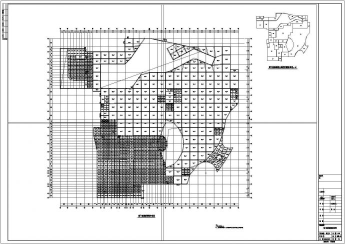 地下二层框架结构地下室结构设计施工图_图1