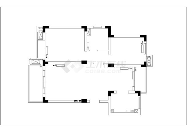 某住宅欧式简约装修设计施工图（含效果图）-图一