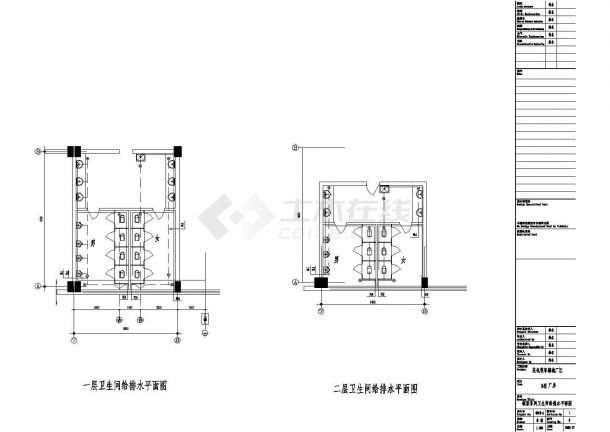 企业厂房建筑设计cad给排水施工图-图二