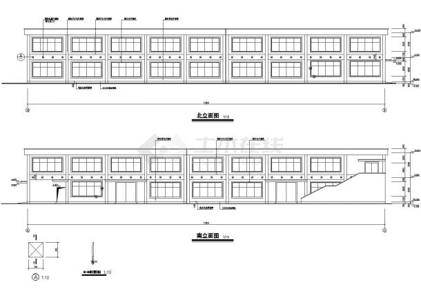 江苏某简易型厂房建筑设计施工图（二层框架）-图一