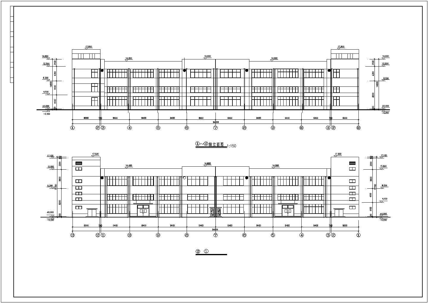 两层实用型中小工厂厂房建筑设计施工图纸