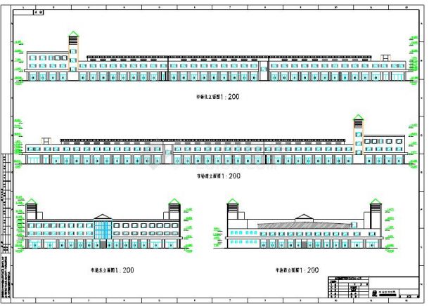 某二层商场建筑施工图（中型规模）（共15张图）-图一