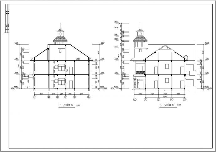 某二层山庄会馆框架结构建筑施工图_图1