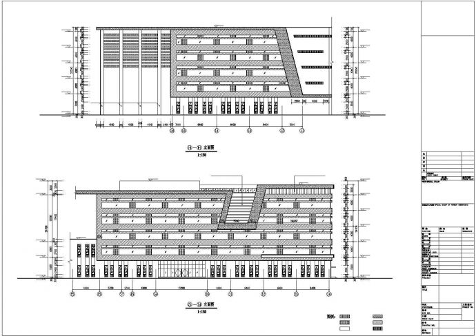 某工厂多层员工宿舍楼建筑设计cad方案图_图1