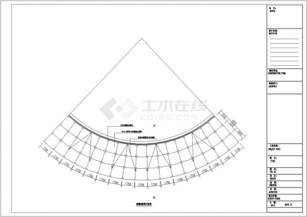 最新弧形点式雨棚节点详图（挑大4.9米）-图二