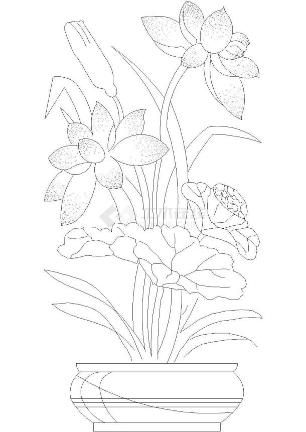 多种精美植物花卉图块（共17张）-图二