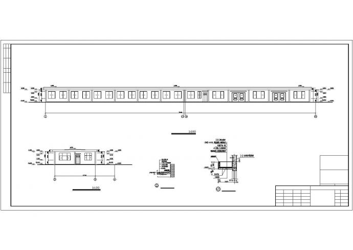 某一层框架结构宿舍楼建筑结构设计施工图_图1