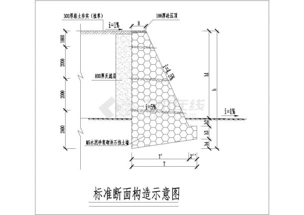 非常详细的挡土墙cad结构大样设计图-图一