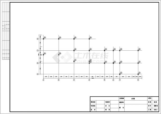 地上二层钢框架结构车间厂房结构设计施工图-图二