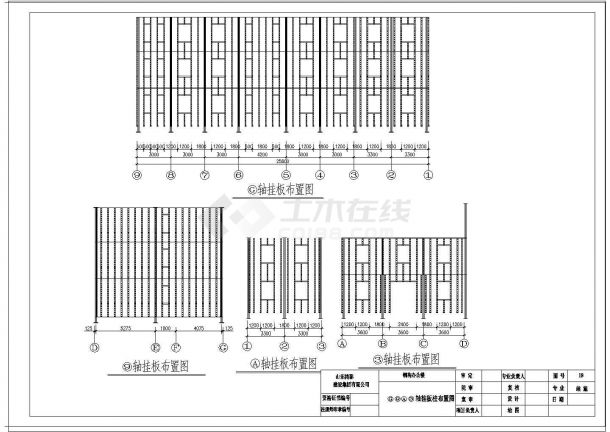 钢结构三层办公楼施工图纸及模型（含建筑图）-图二