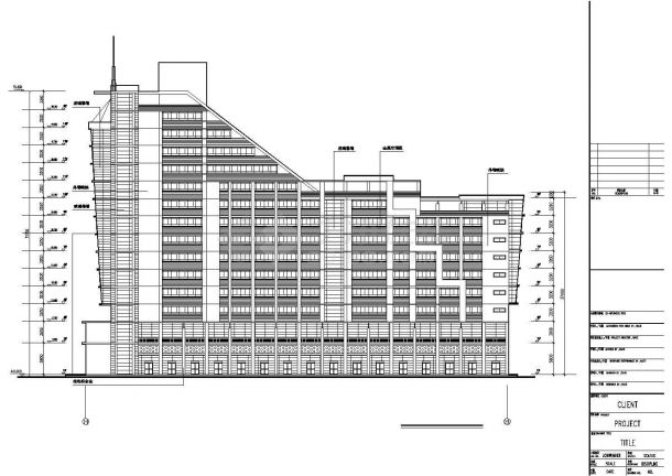14层商业办公楼建筑方案cad设计图、住宅扩初设计cad图-图二