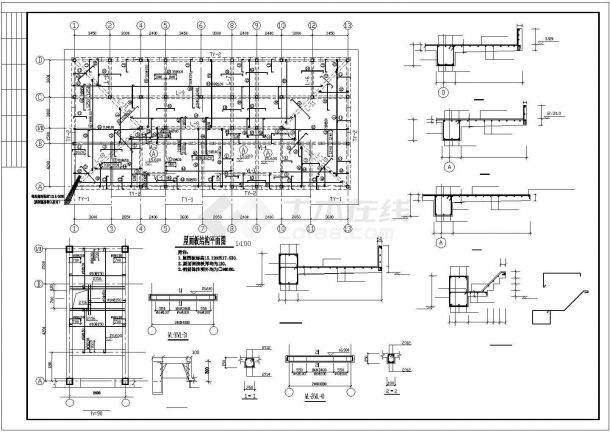 某地商住楼建筑全套结构施工设计图纸-图一