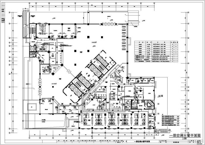 某医院病房大楼空调管线施工设计图_图1