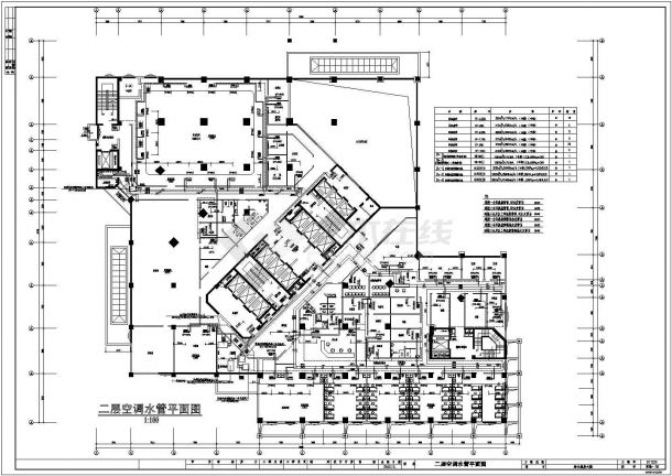 某医院病房大楼空调管线施工设计图-图二