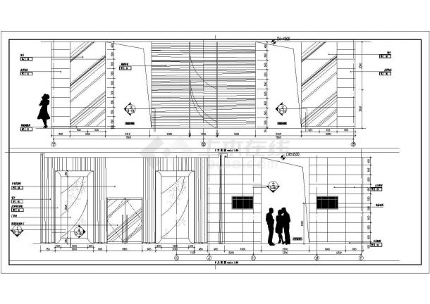 某地区住宅售楼处装修施工设计图纸-图二