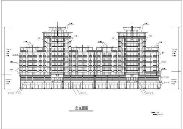 某地多层商住楼建筑设计施工方案图-图一