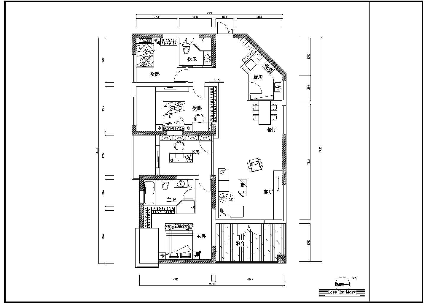 某地区售楼处样板房设计施工详细图纸