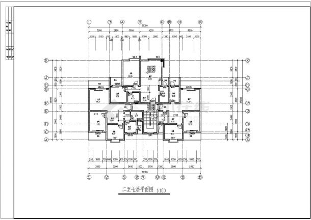 某地集资房屋建筑设计施工方案图纸-图二