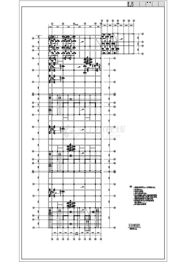 六层小高层框架结构住宅楼详细结构施工图-图二