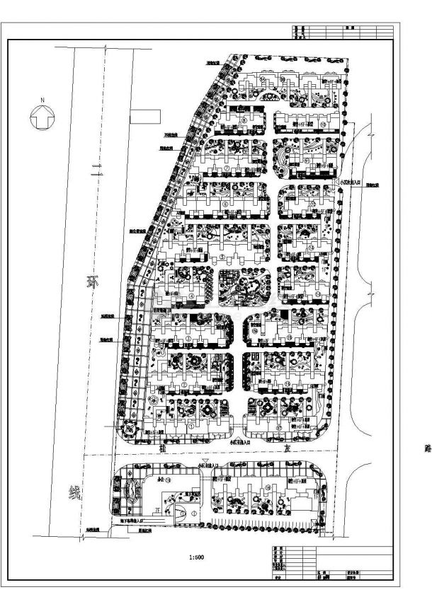  Landscape greening plan of a residential building in a community - Figure 1